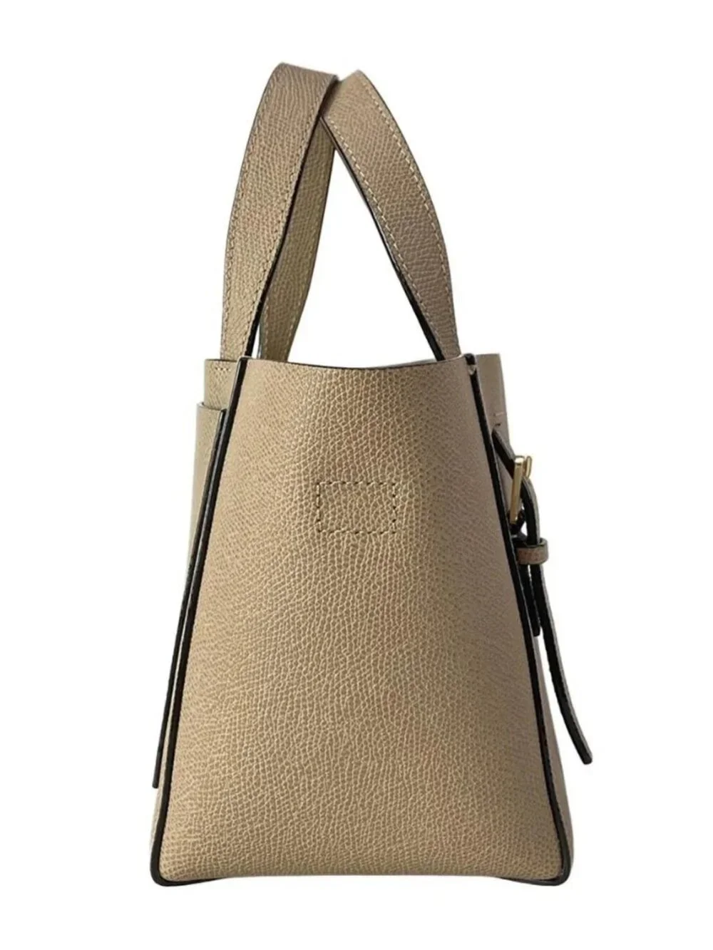 Valextra Bucket Bag Micro Shoulder Pink Beige Leather HANDBAG